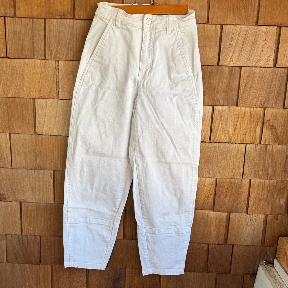 Everlane Cream High-Waisted Pants